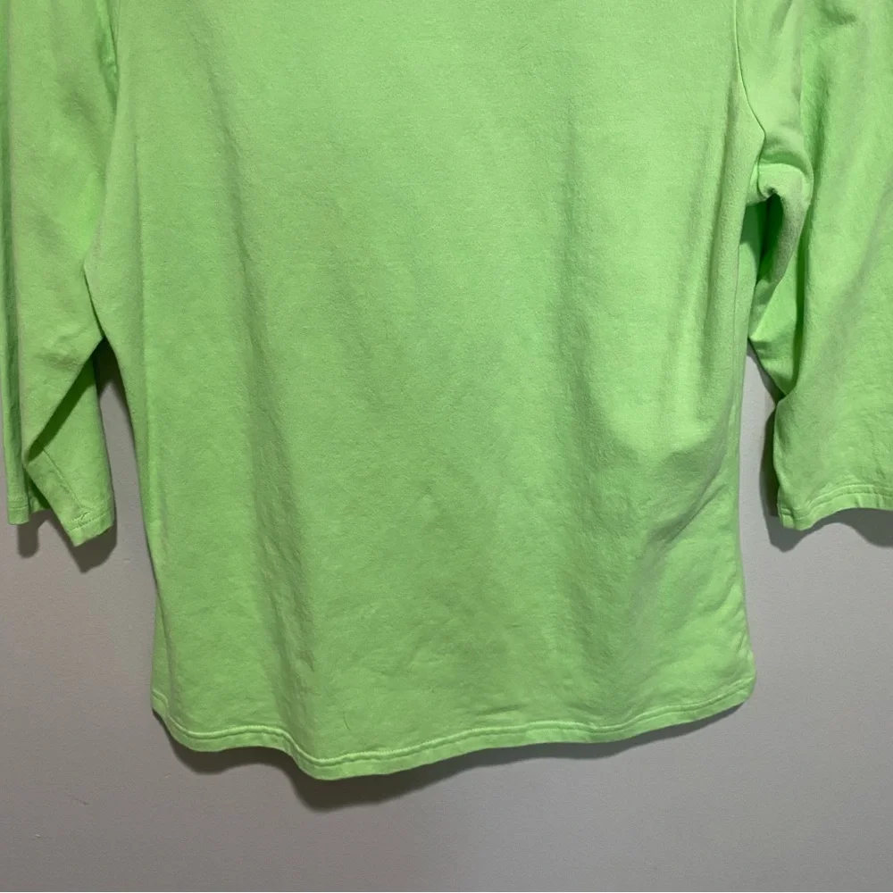 VTG Christine Alexander Bedazzled "12" Women's Green Top‎ Size M - Picture 9 of 13